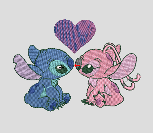 Stich Love nakış deseni