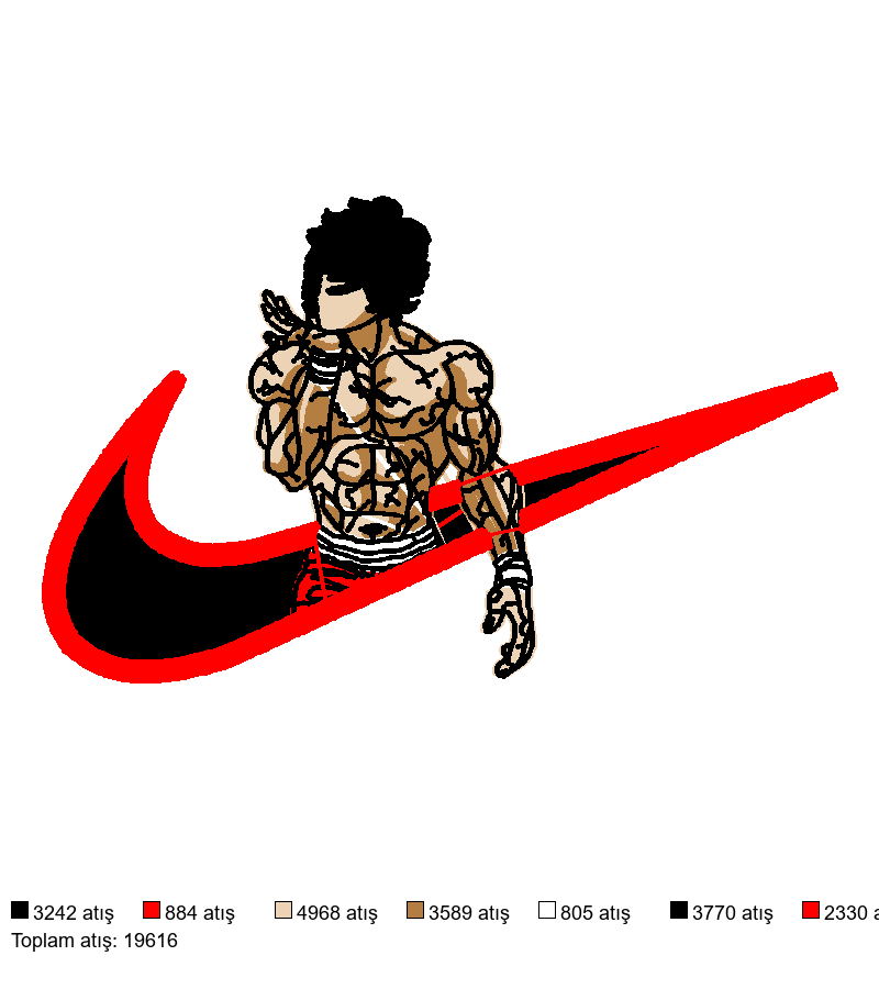 103  Nike Baki nakış deseni