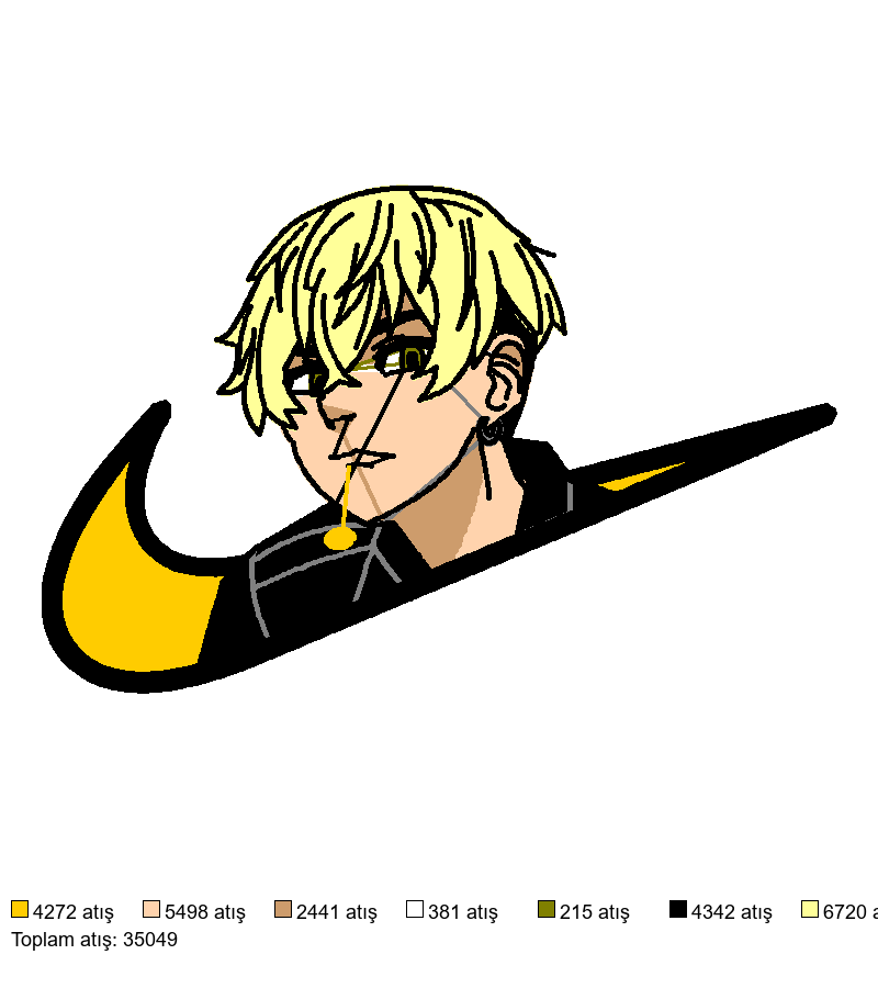 118 Nike x Chifuyu nakış deseni