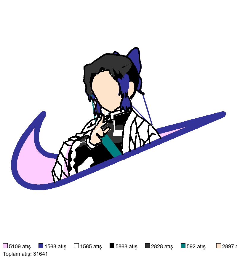 121 Nike x Shinobu nakış deseni