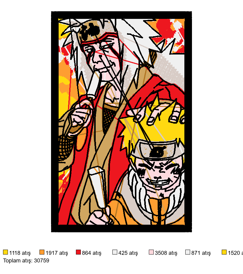 155 Jiraya Rectagle nakış deseni