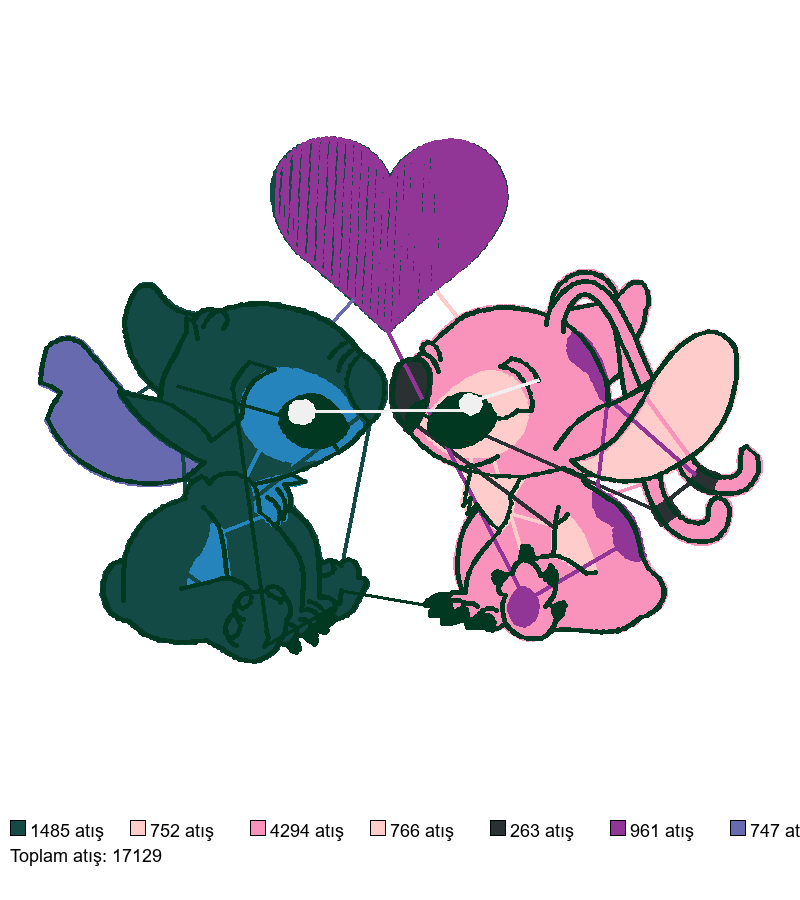 187 Stich love nakış deseni