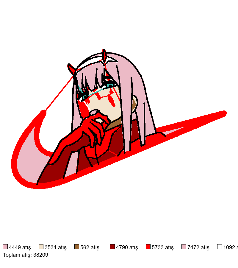 229 Nike x Zero Two nakış deseni
