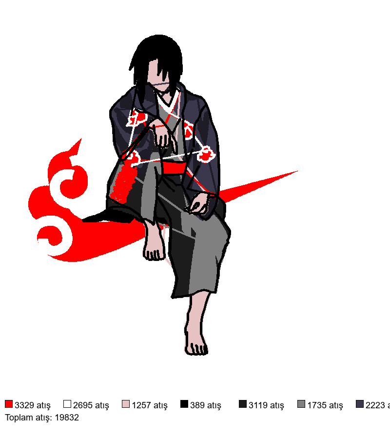230 Nike  x sasuke nakış deseni
