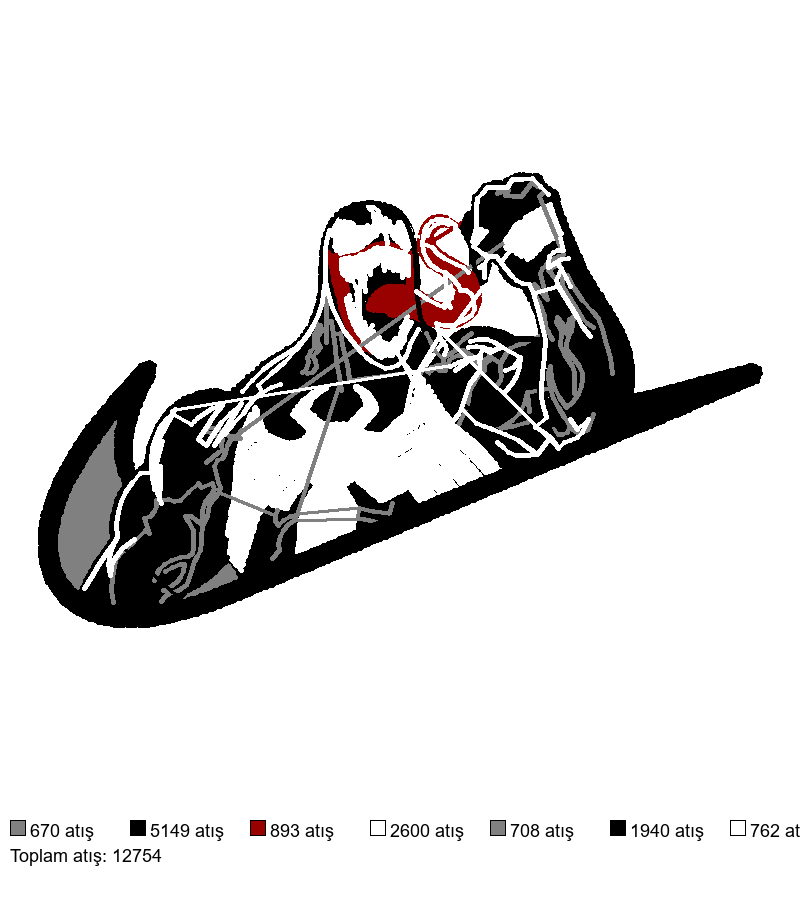 267 Nike x Venom nakış deseni