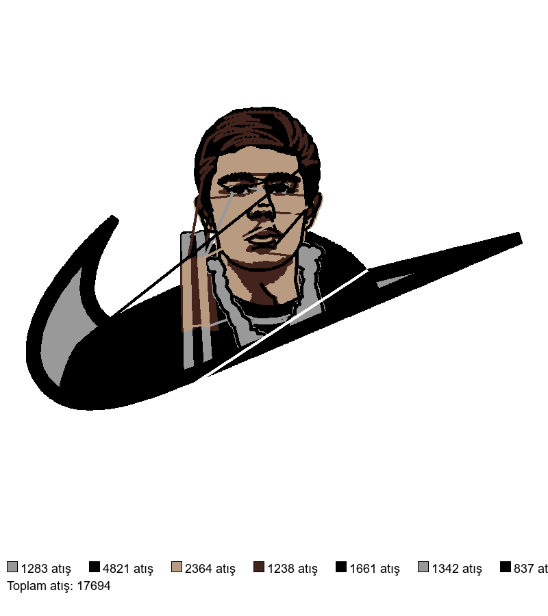 301 Nike Bodrov nakış deseni