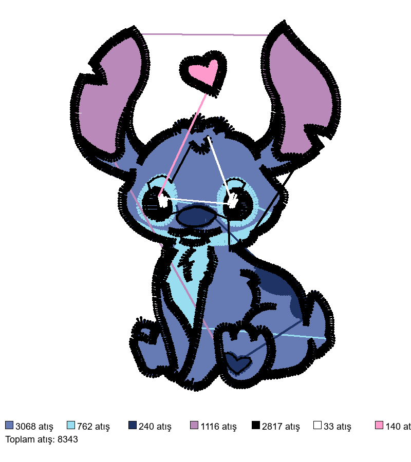 323 STICH nakış deseni