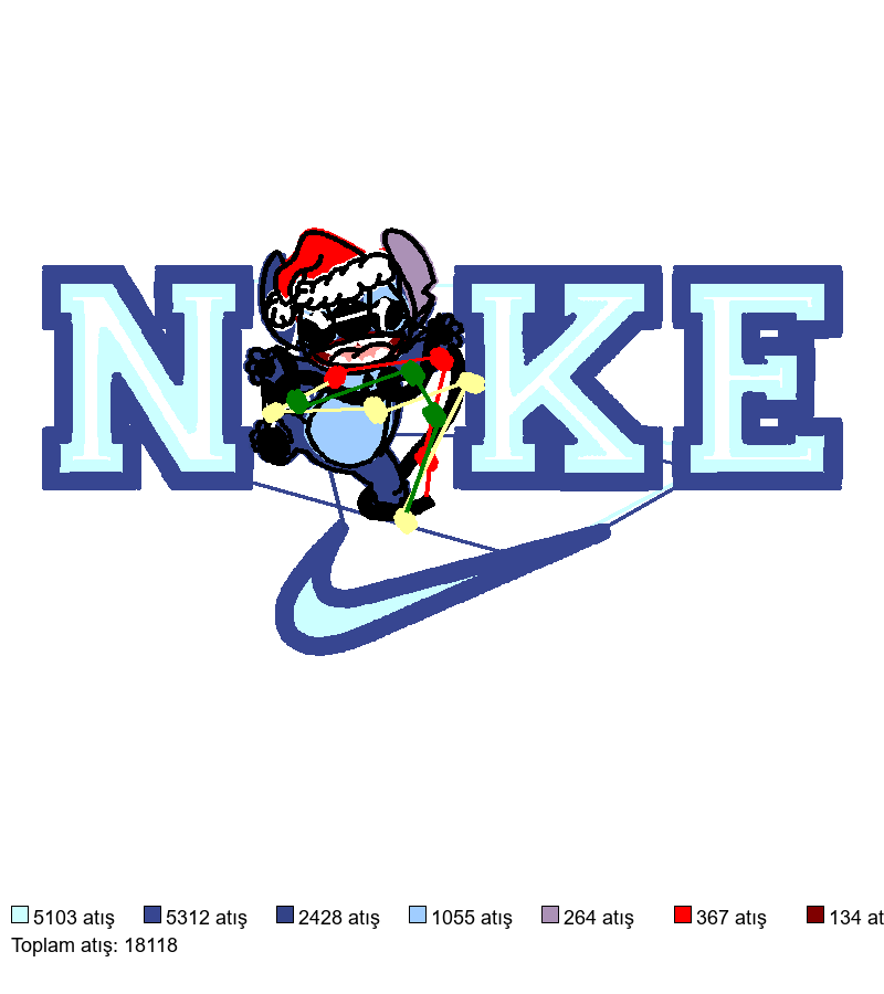 560 Nike Stich nakış deseni