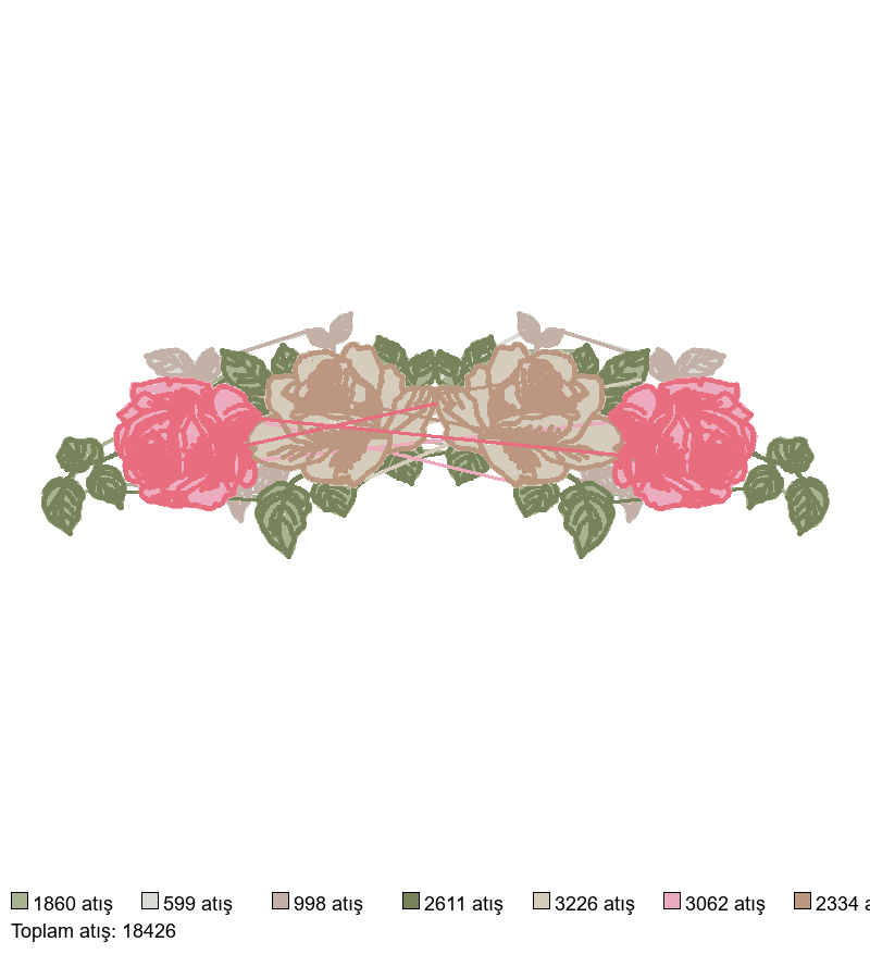 RM- Rosas Grandes 18x5 nakış deseni