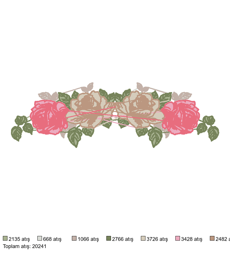 RM- Rosas Grandes 20x6 nakış deseni