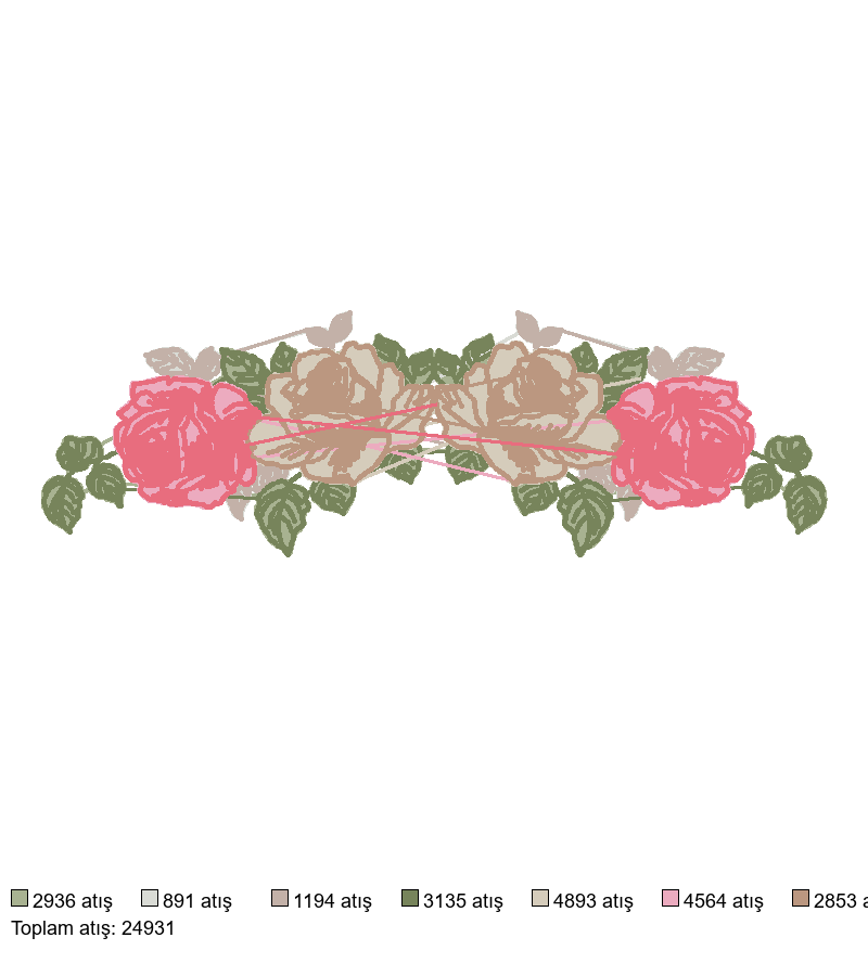RM- Rosas Grandes 24x8 nakış deseni