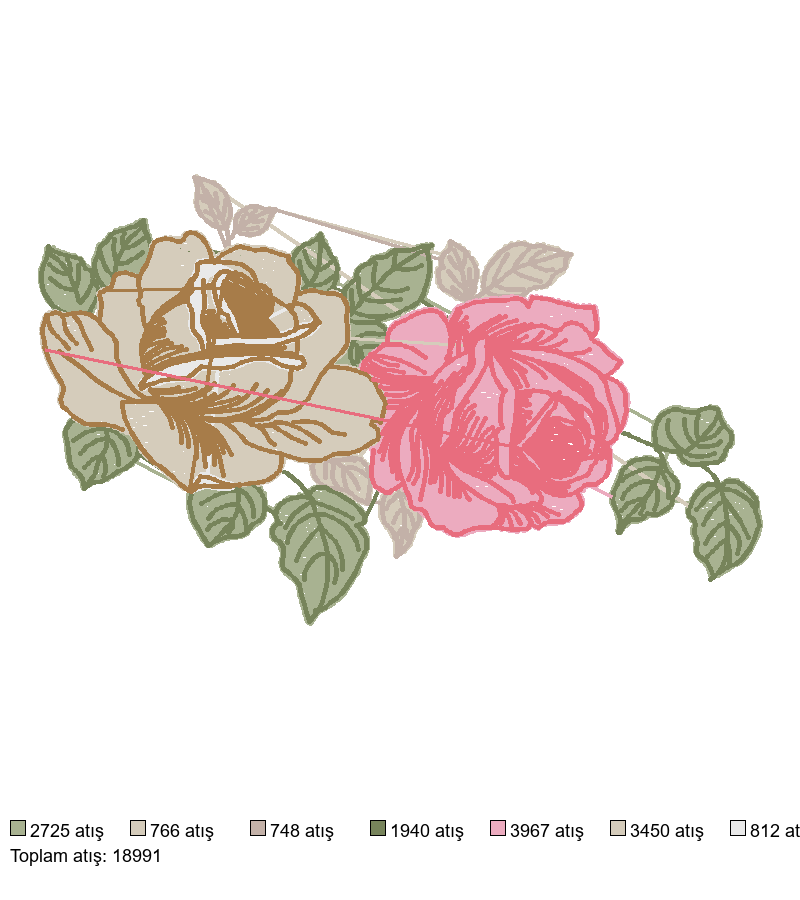 RM-Galho de Rosas Grandes 18x11 nakış deseni