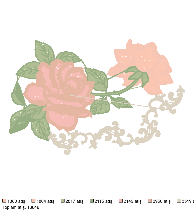 RM-Rosas e Arabesco 16x10 nakış deseni