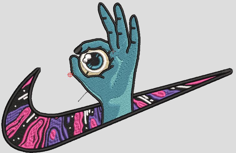 101 Nike glaz nakış deseni